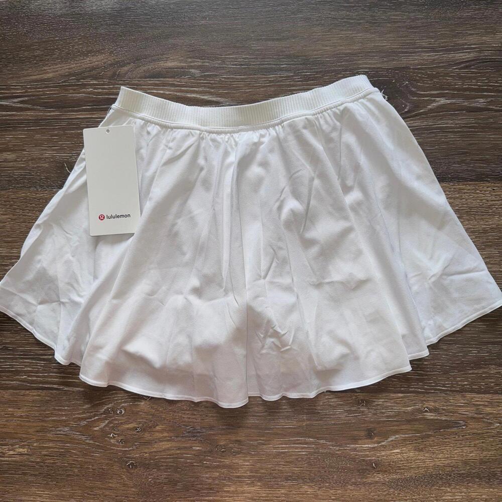 Lululemon Narrow Waistband Tennis Skirt High Rise White Size 6 NWT